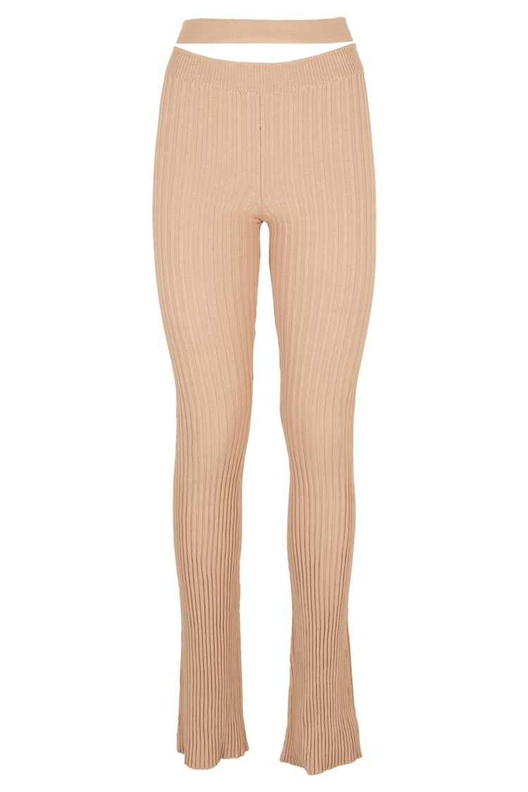 Andreâdamo Ribbed Knit Flare Leggings