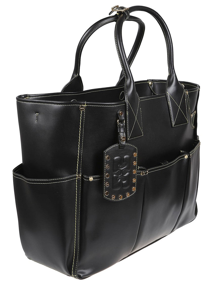 Ganni Structured Tote Bag With Removable Shoulder Strap