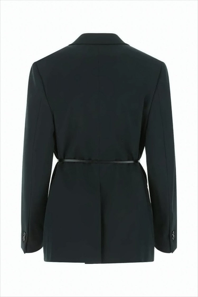 Bottega Veneta Tailored Black Suit Jacket With Deep V-Neckline