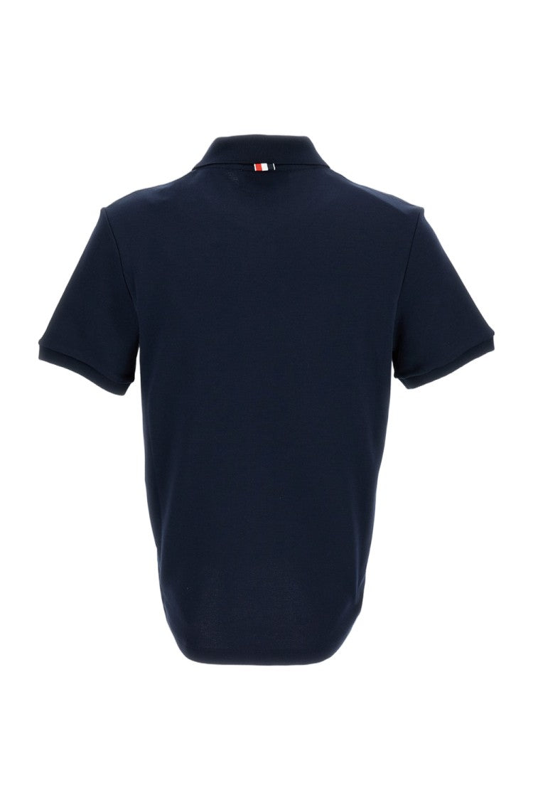 Thom Browne Structured Blue Shirt With Button-Down Front