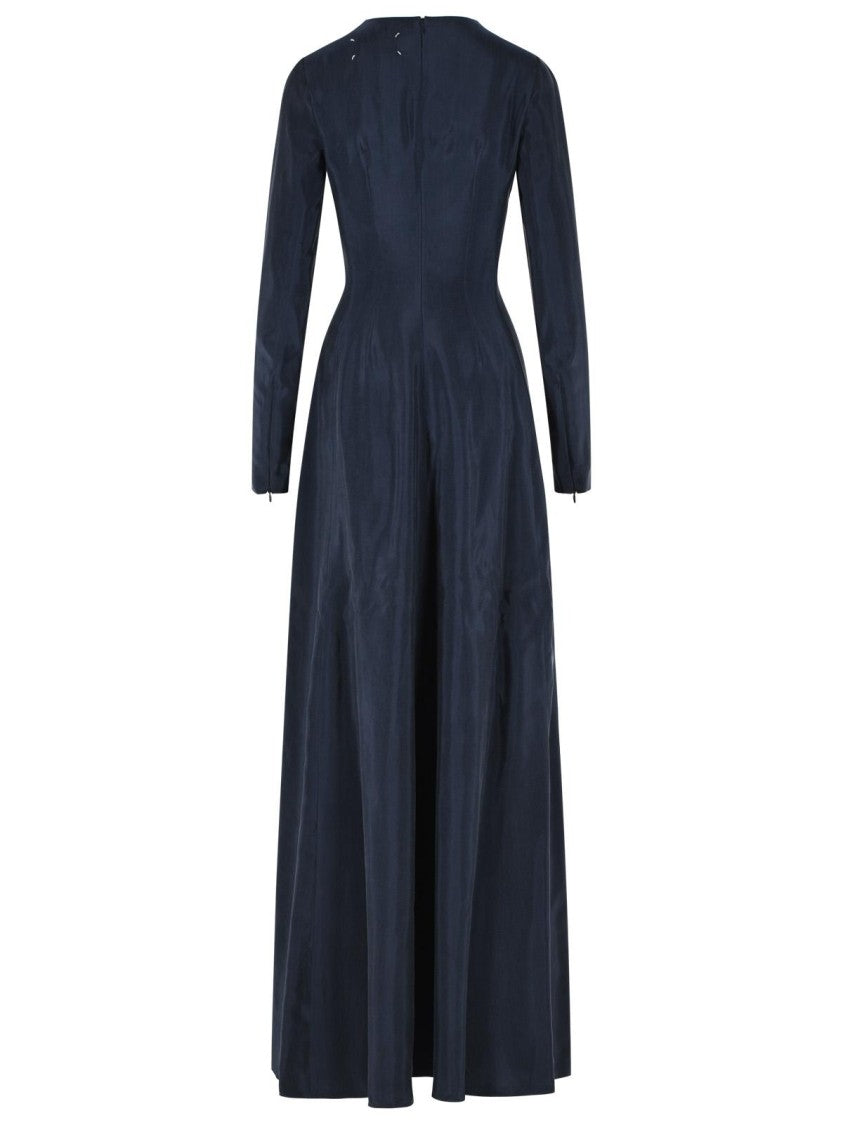Maison Margiela Blue Cupro Maxi Dress