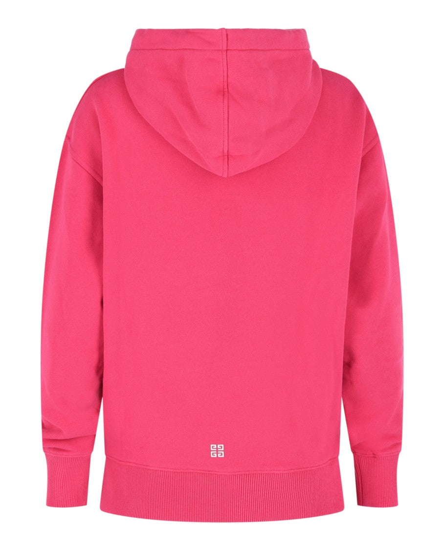 Givenchy Fitted Pink Hoodie With Embroidered Daisy Logo