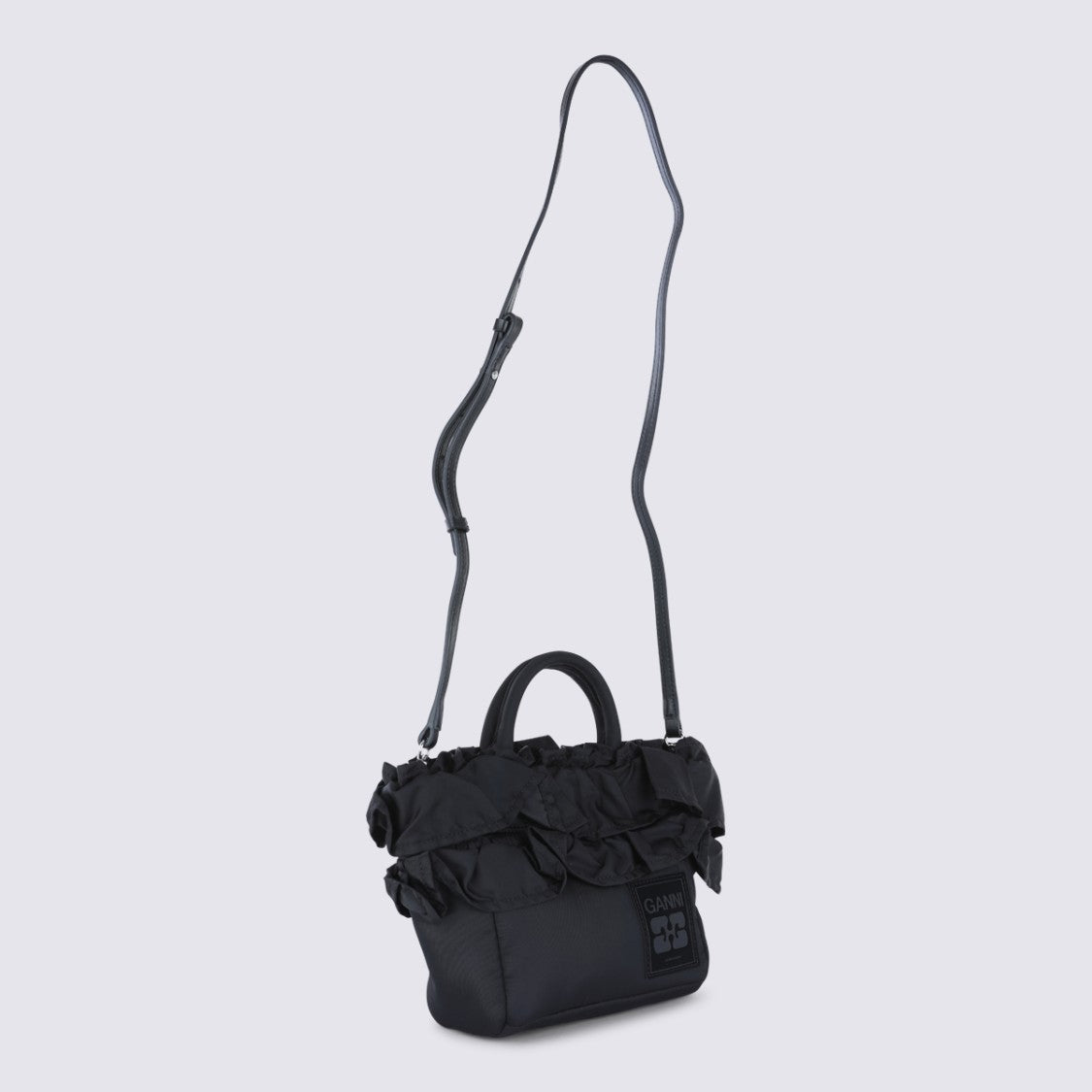 Ganni Structured Black Satchel