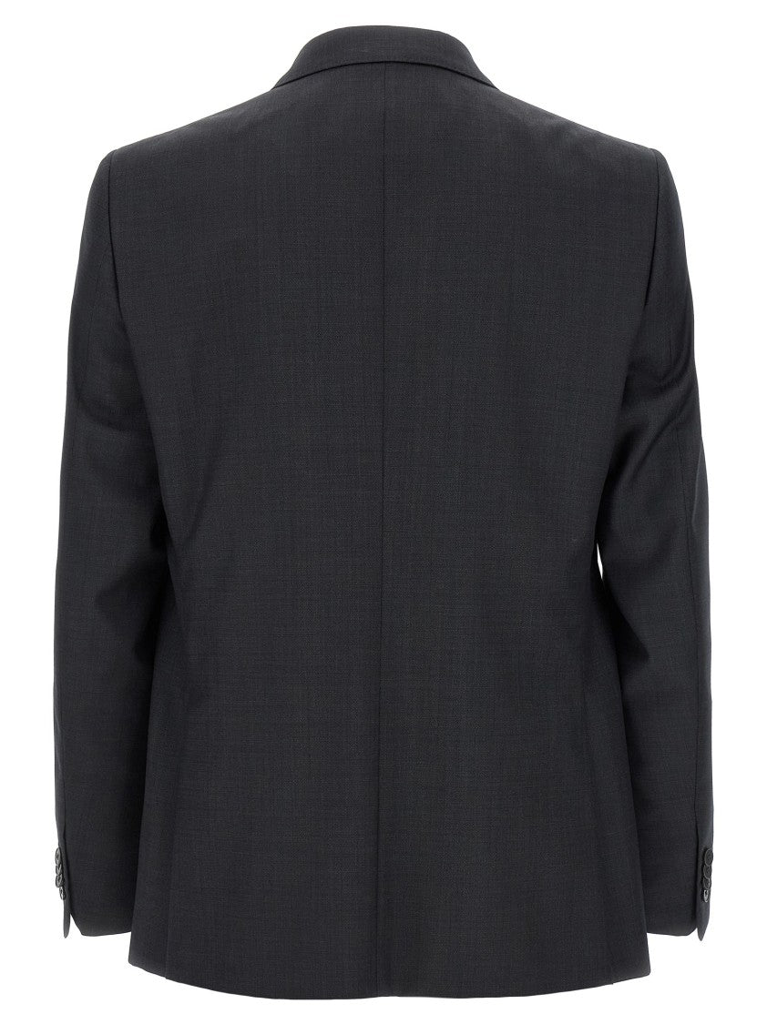 Zegna Grey Wool Suit With Single-Breasted Blazer
