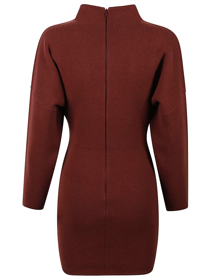 Max Mara Fitted Long-Sleeved Top With High Neckline And Minimalist Seam