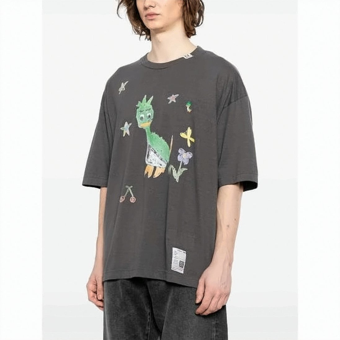 Maison Mihara Yasuhiro Short-Sleeve Graphic T-Shirt With Playful Bird Motif