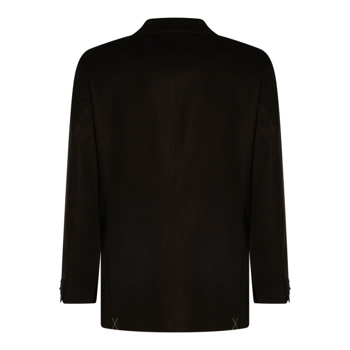 Zegna Brown Linen Blazer With Double-Breasted Closure And Tailored Silhouette