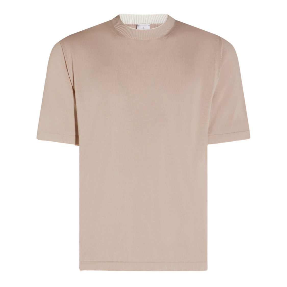 Eleventy Short-Sleeve Knit Top With Ribbed Crew Neckline