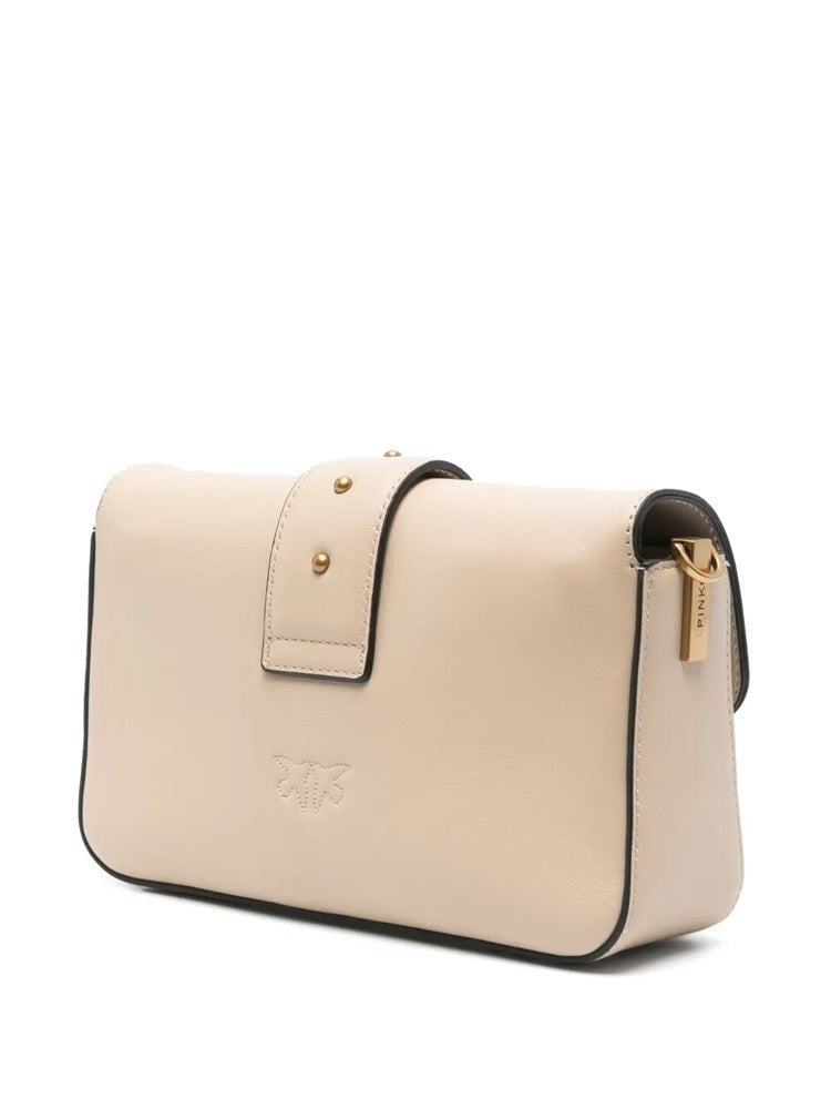 Pinko Mini Shoulder Bag With Gold-Tone Bird Buckle