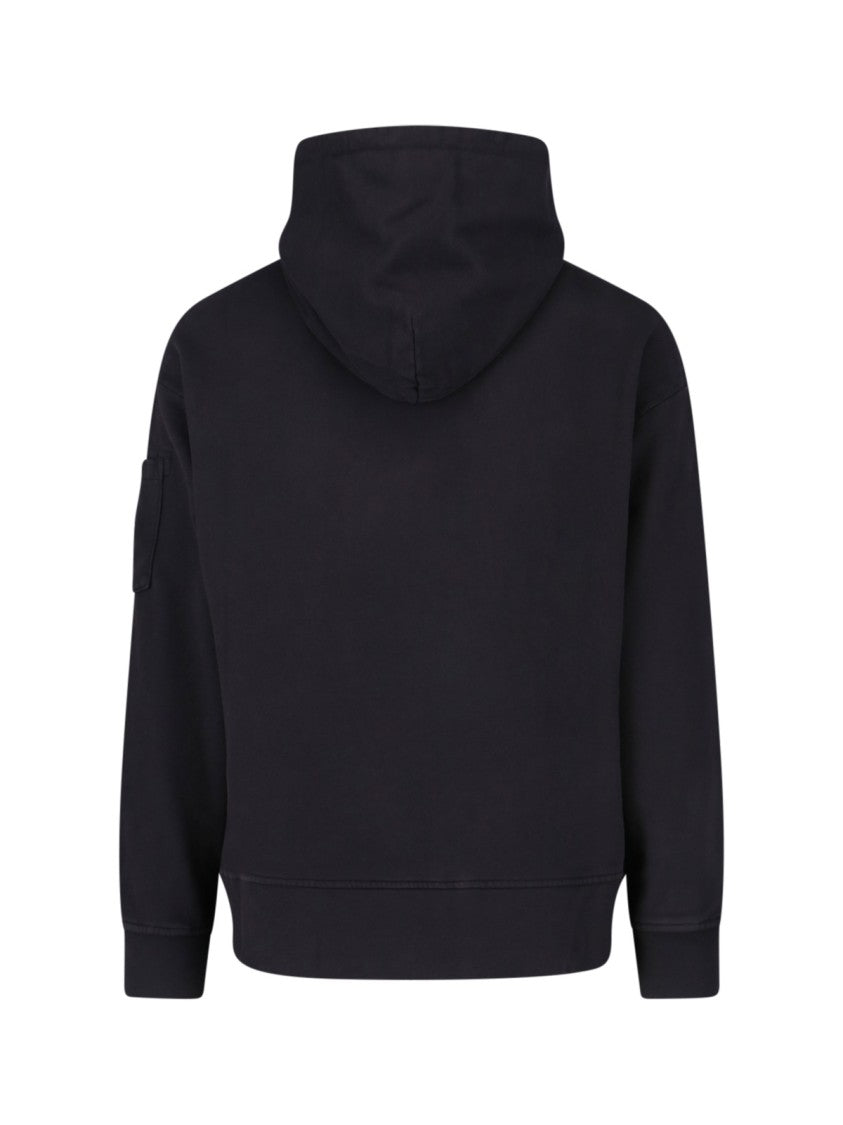 C.P. Company Logo Hoodie – Black