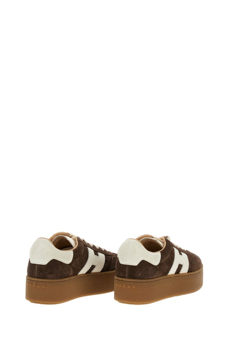 Hogan Brown H681 Allacciato Suede Sneakers