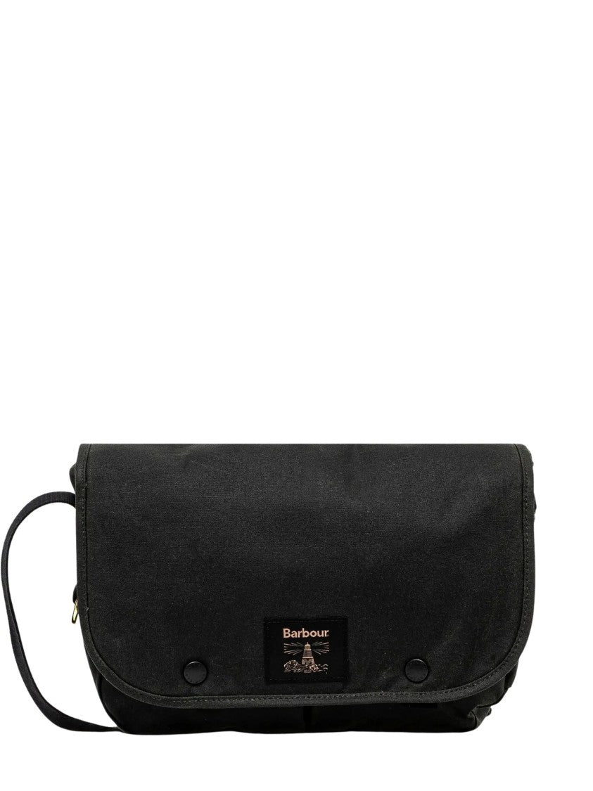 Barbour Tartan Plaid Back Panel Structured Messenger Bag