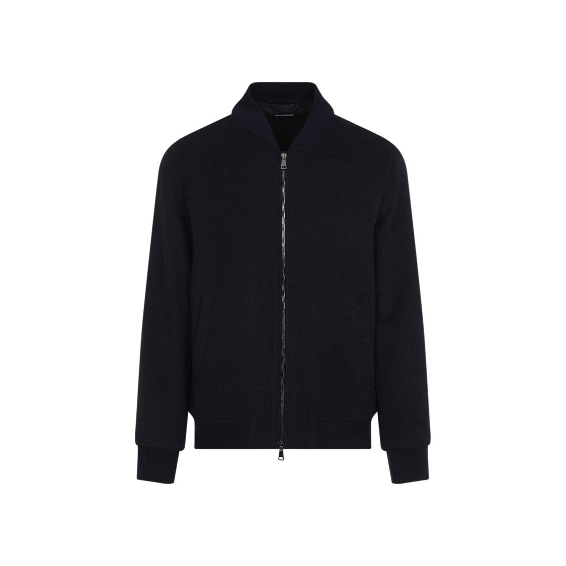 Giadero Blue Cashmere Jacket With Zip Closure