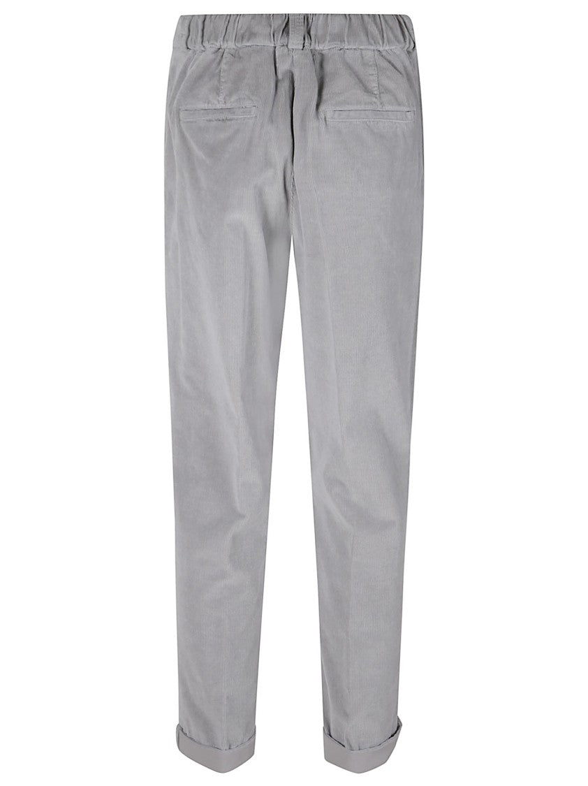 Peserico Corduroy Pants With Side Stripe