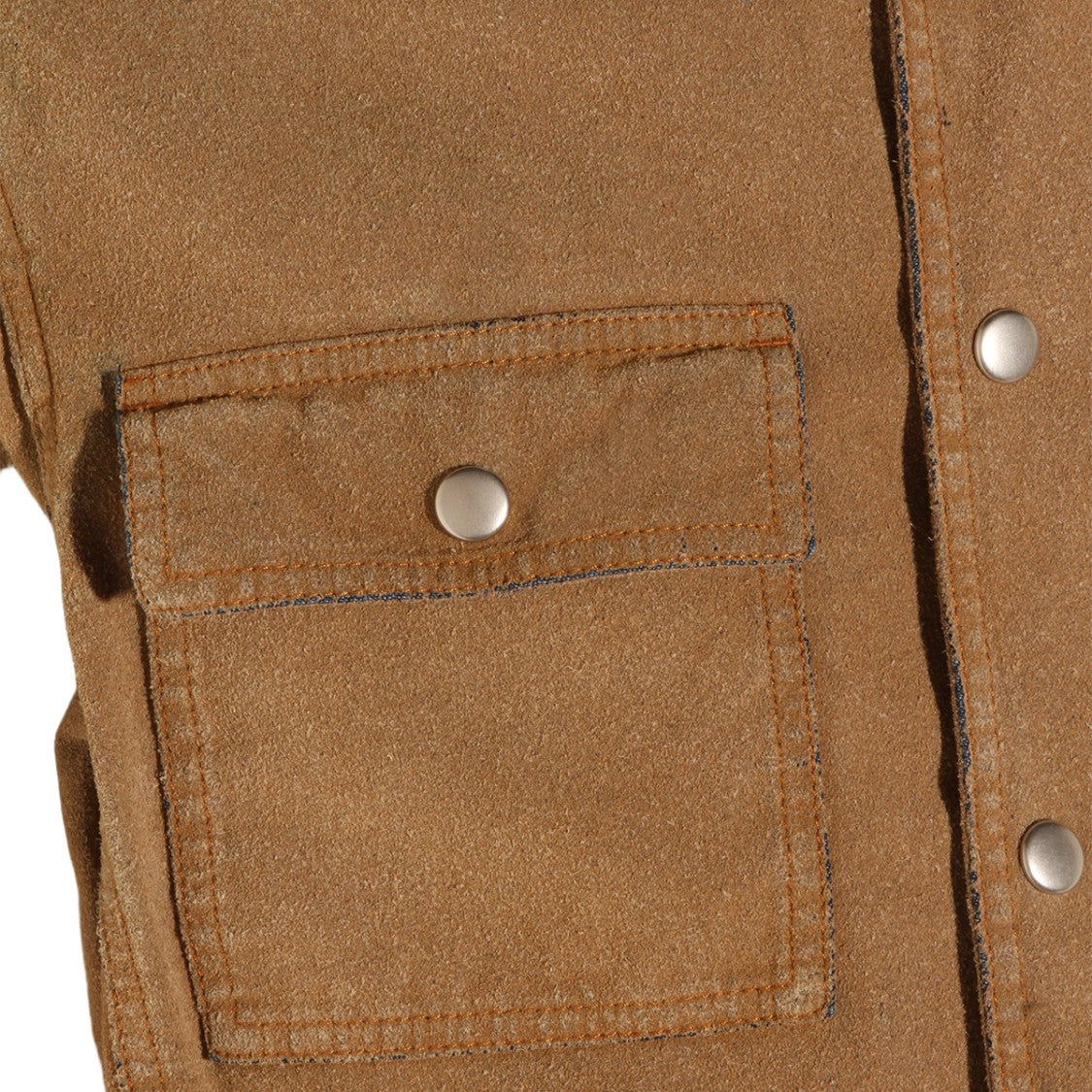 Mm6 By Maison Margiela Structured Brown Suede Jacket With Flap Pockets