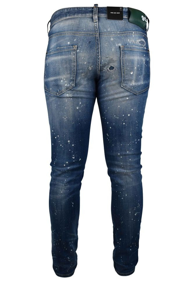 Dsquared2 Slim-Fit Distressed Denim Jeans With Signature Details