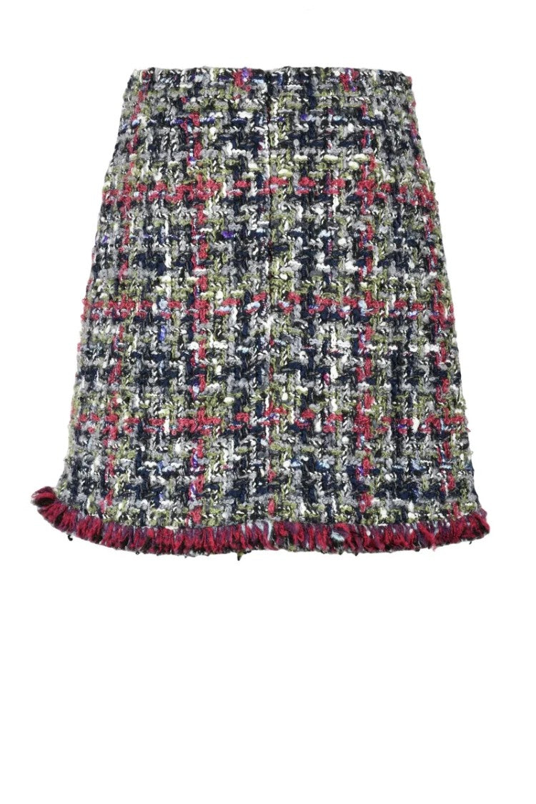 Etro Bouclé Skirt - Green/Black