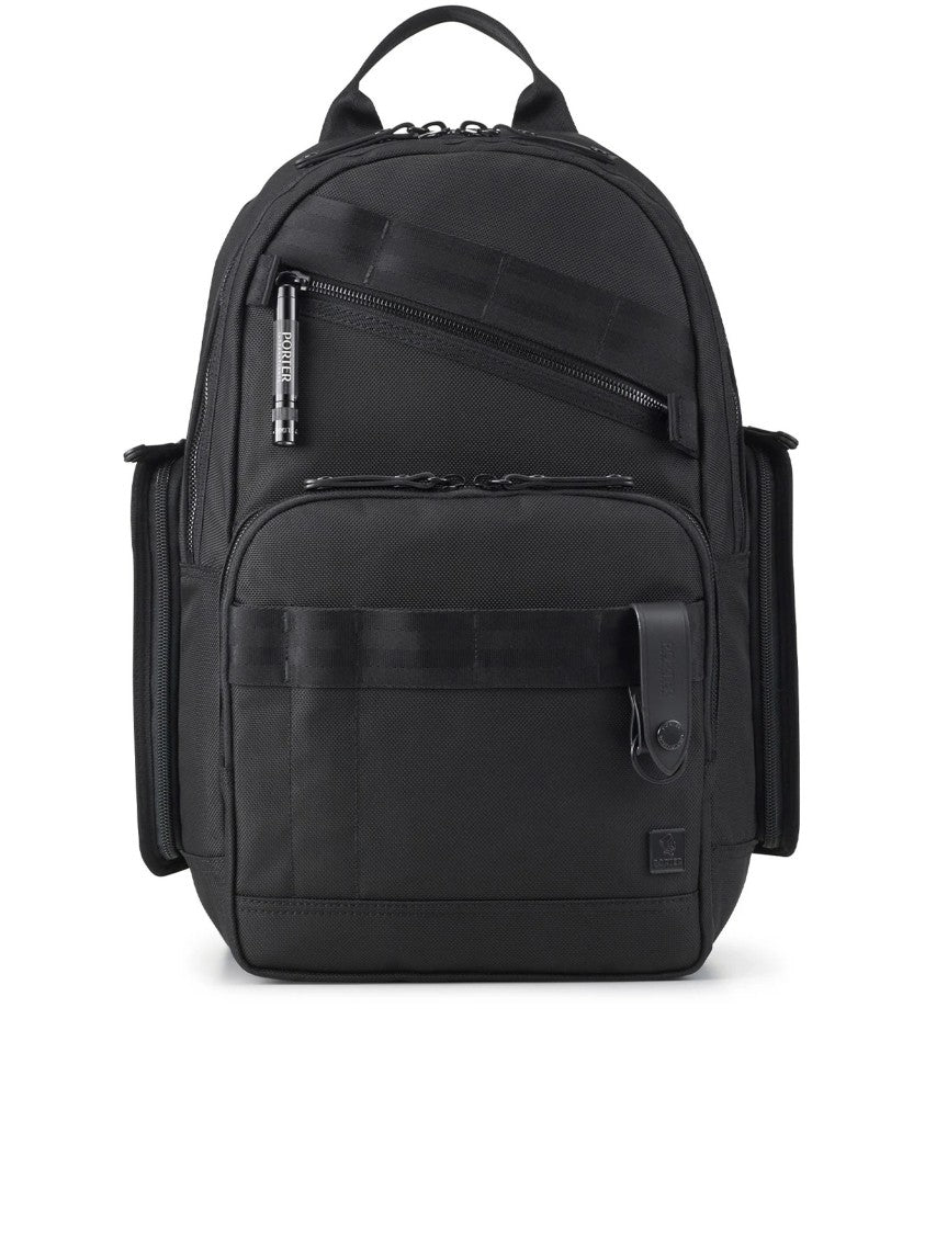 Porter International Black Backpack Multi-Compartment Nylon Backpack