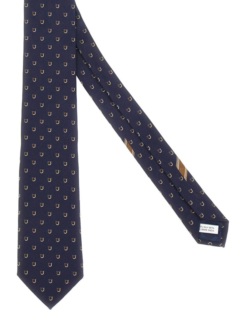 Ferragamo Silk Jacquard Pattern Tie