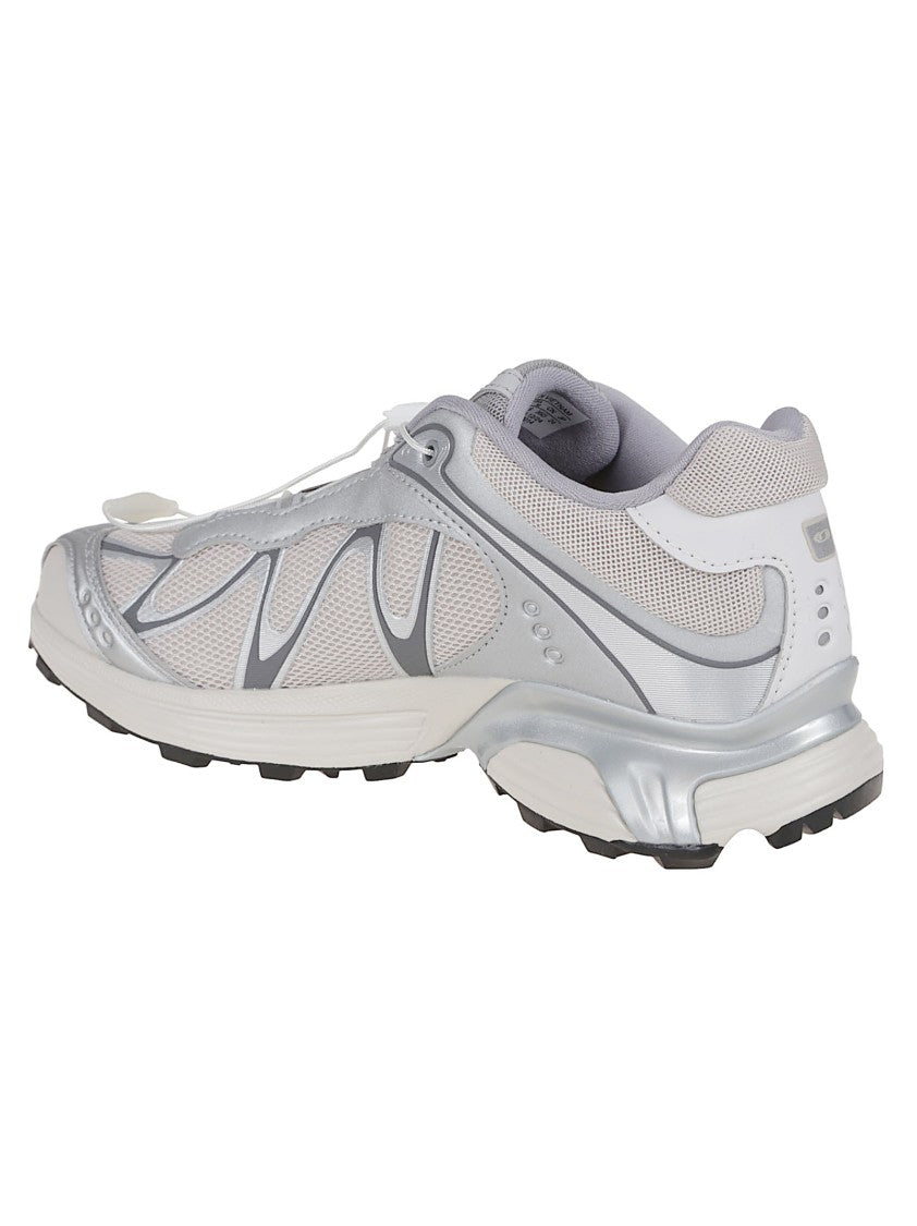Salomon Metallic Silver Quicklace Sneakers With Breathable Design