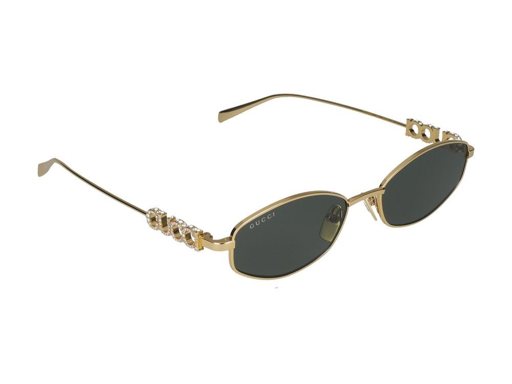 Gucci Gold Distinctive Grey Lenses Metal Sunglasses