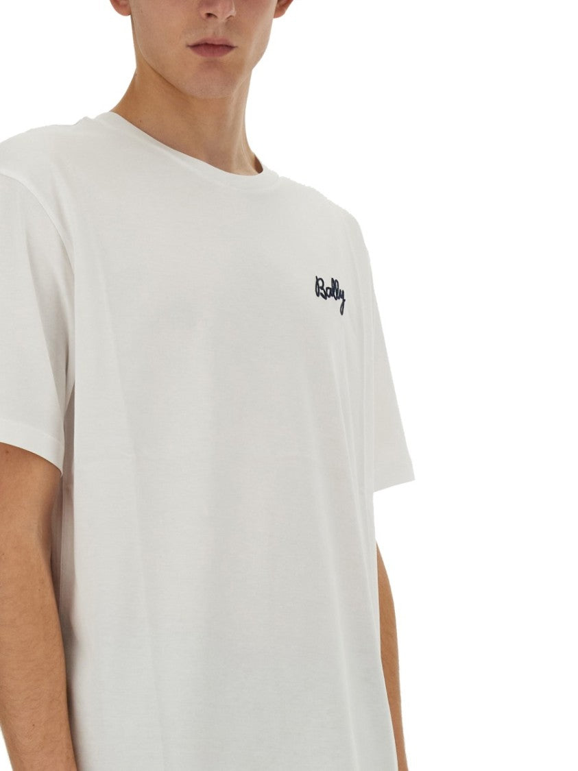 Bally White T-Shirt With Subtle Logo Design