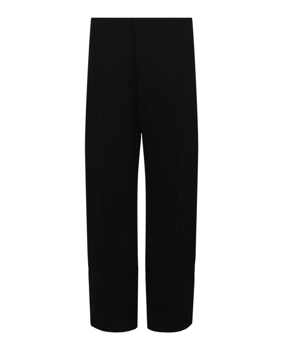 Ferragamo Mid Rise Tapered Trousers With Concealed Button Fastening