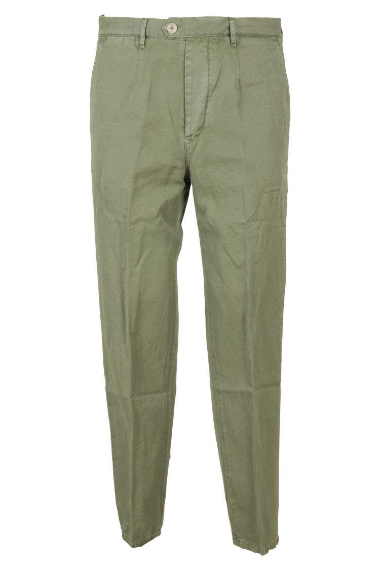 Tela Genova Military Green Straight-Leg Pants