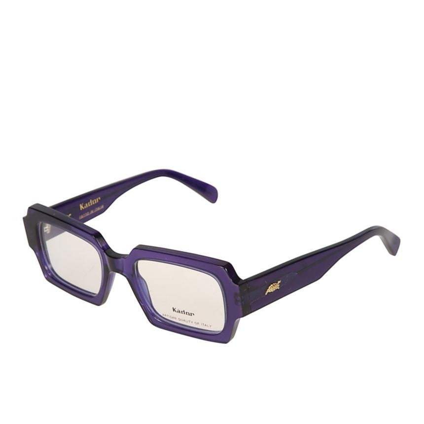 Kador Evy Geometric Rectangular Frame Sunglasses With Gold Emblem