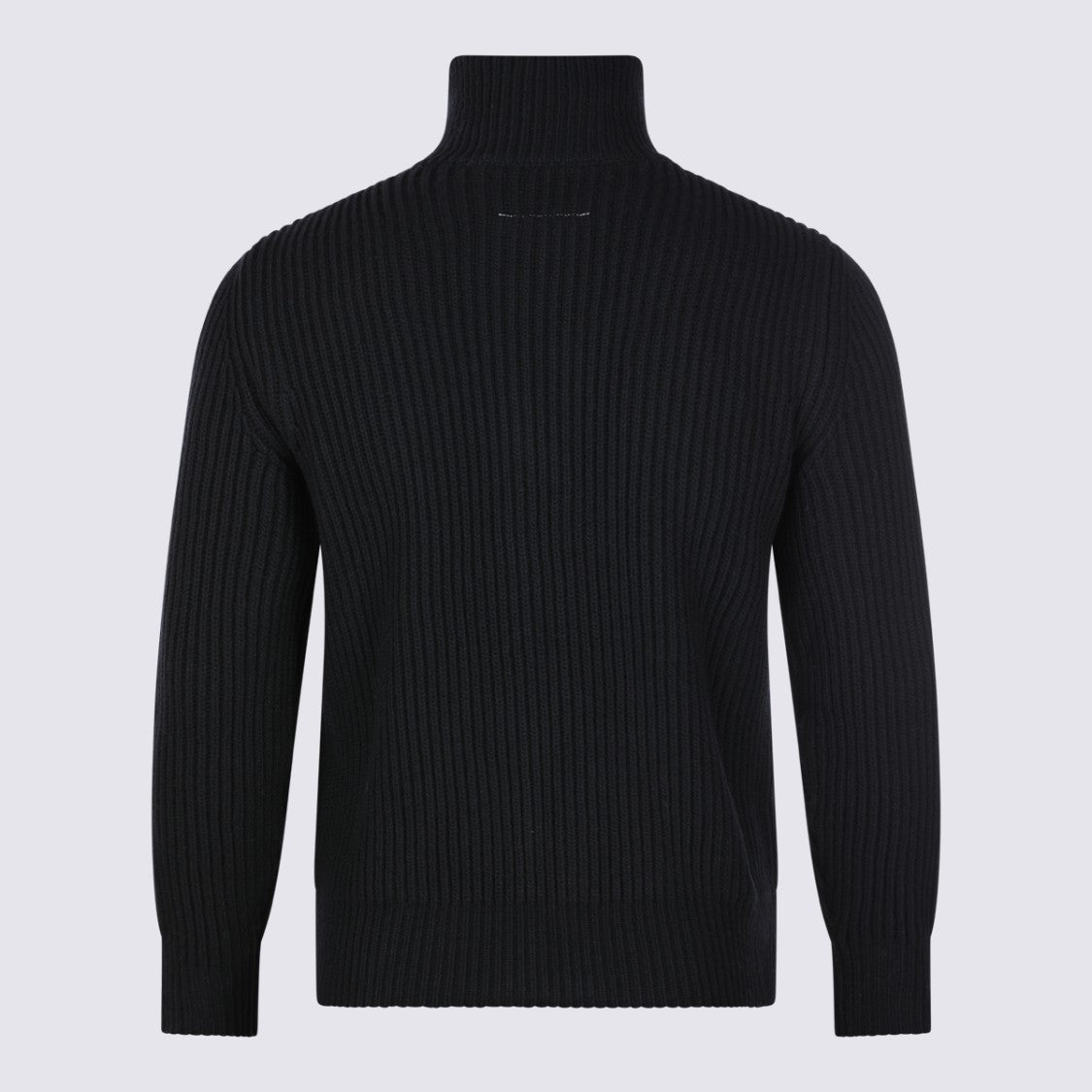 Mm6 By Maison Margiela Black Wool Zip Zip-Through Knit