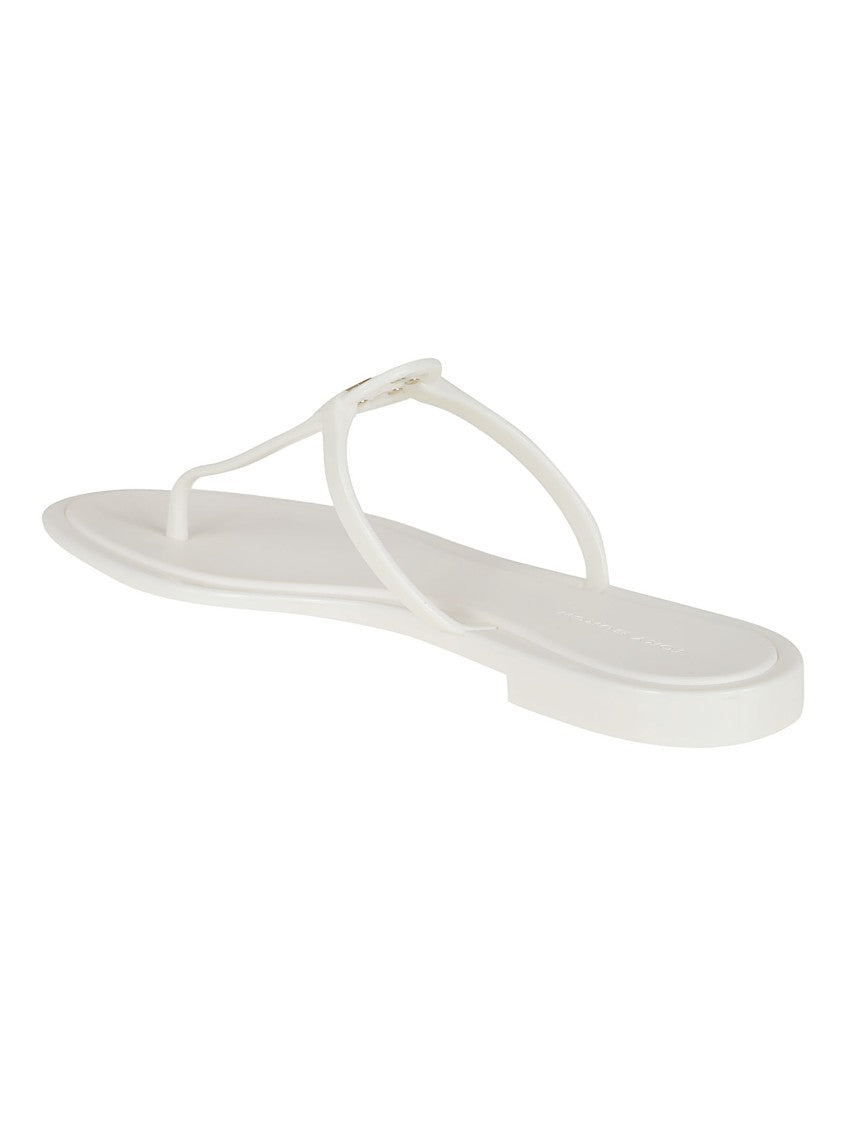 Tory Burch White Sandals With Thin Straps