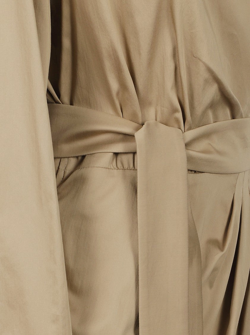 Max Mara Midi-Length Wrap Dress With Classic Collar