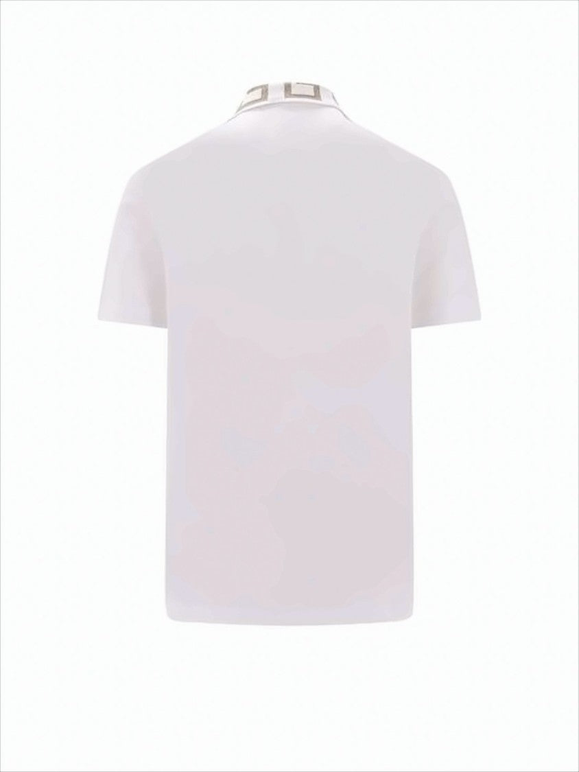 Versace Textured Cotton Polo Shirt