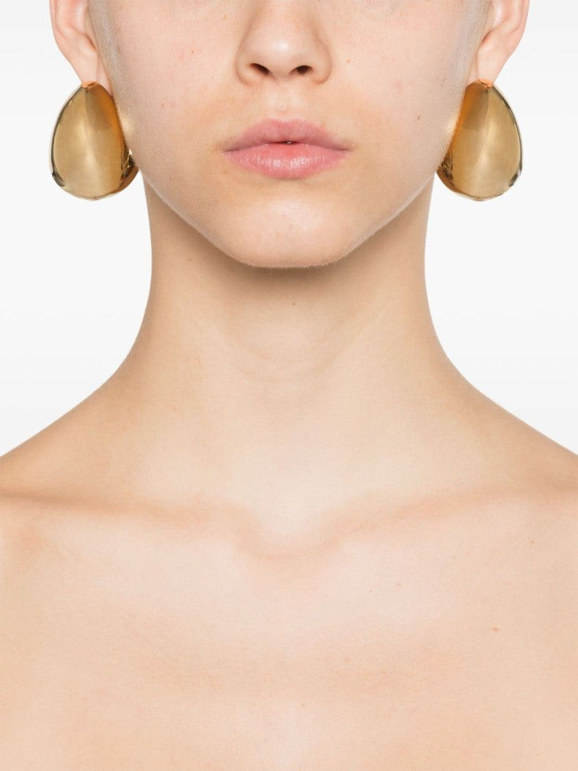 Coperni Xl Creole Earrings In Polished Gold-Brass Design