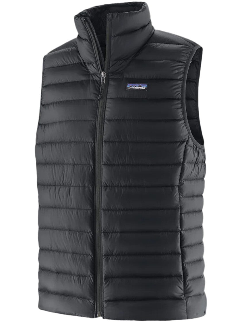 Patagonia Quilted Sleeveless Down Vest With High Collar