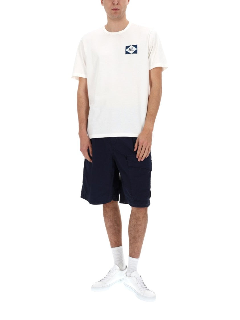 C.P. Company Dark Navy Boxy Multi-Pocket Cotton Shorts