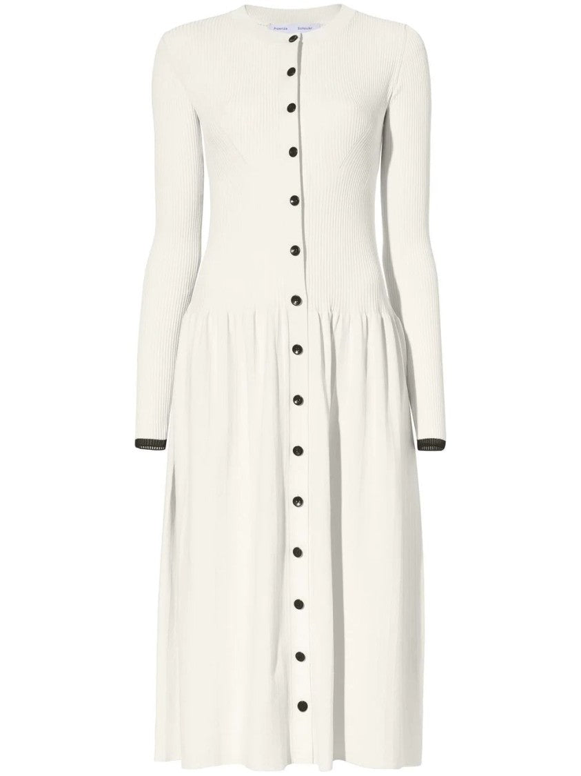 Proenza Schouler Rib Knit Button Front Dress