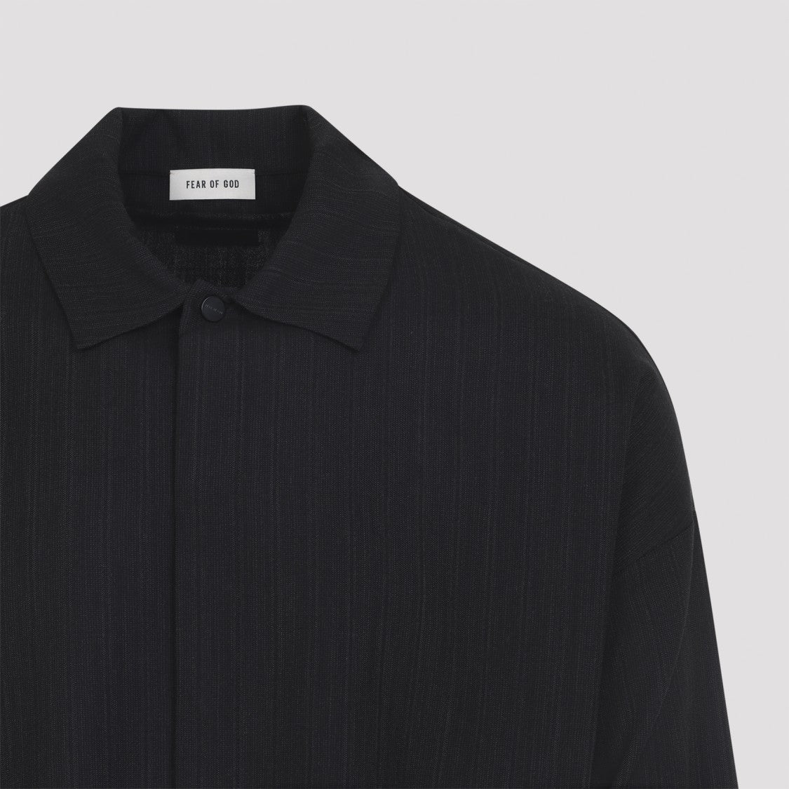 Fear Of God Black Virgin Wool Shirt With Classic Collar
