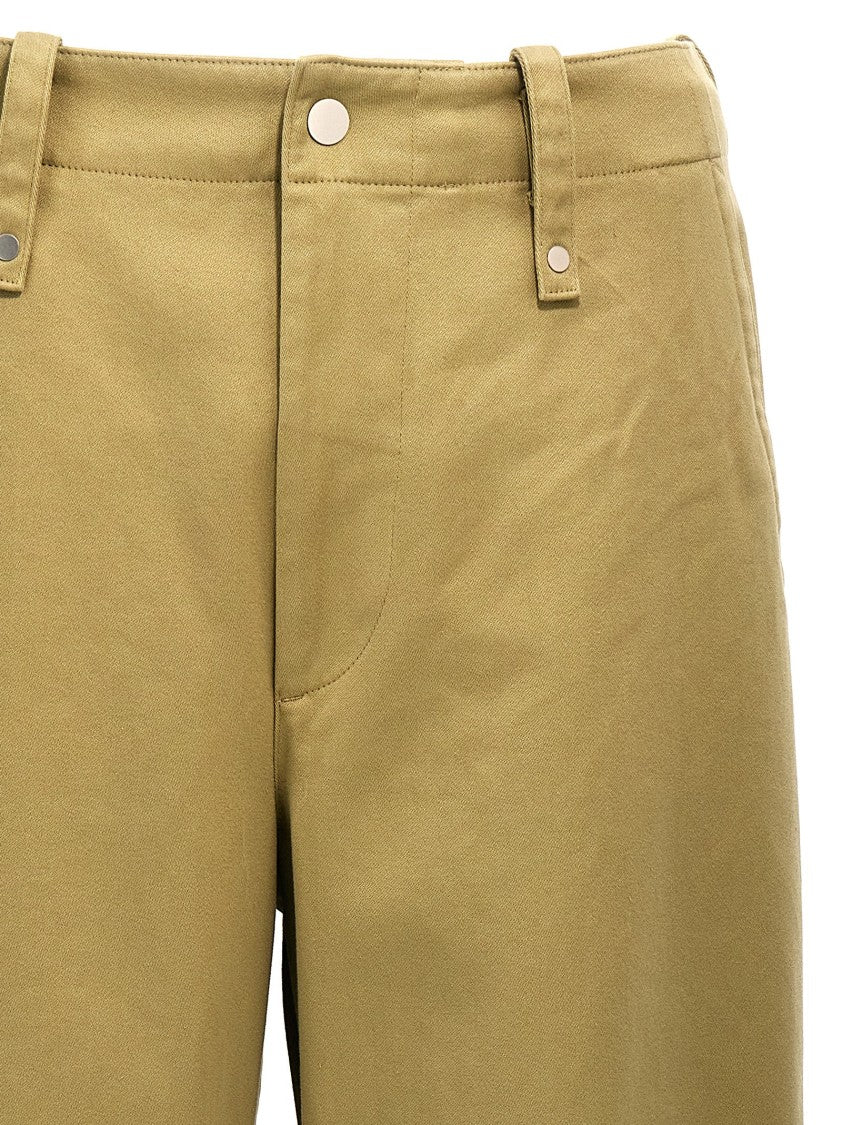 Burberry Relaxed Fit Cotton Trousers With Functional Pockets