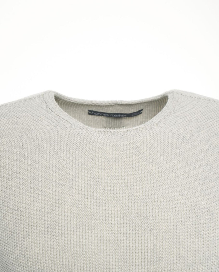 Hannes Roether Ribbed Wool Sweater With Classic Neckline