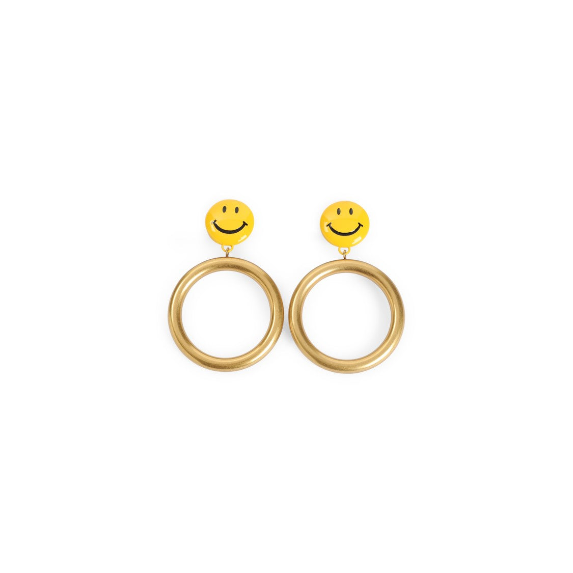 Moschino Gold Brass Earrings