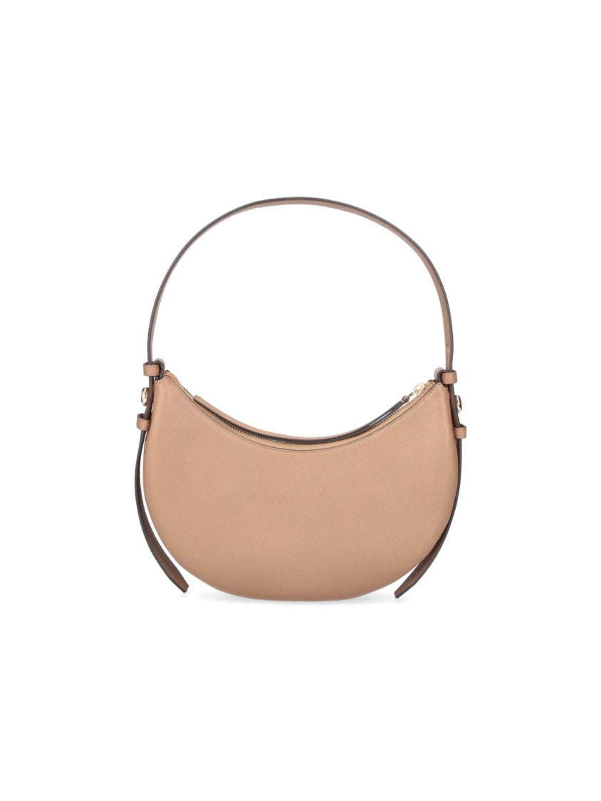 Tory Burch Crescent-Shaped Handbag With Structured Silhouette And Gold-Tone Accents