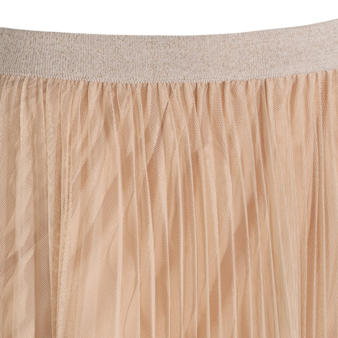 Fabiana Filippi Airy Sheer Overlay Pleated Midi Skirt
