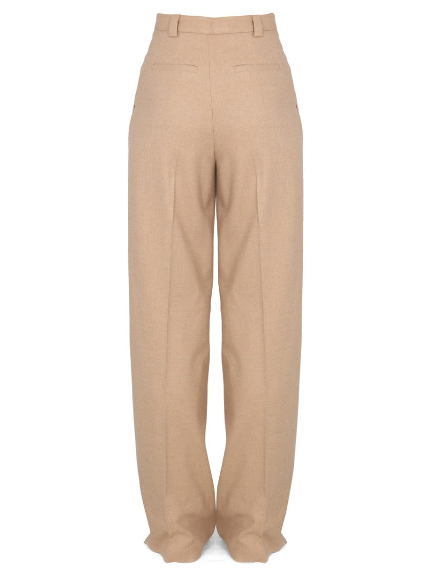 Red Valentino Wide-Leg Flared Pants With High Waistband