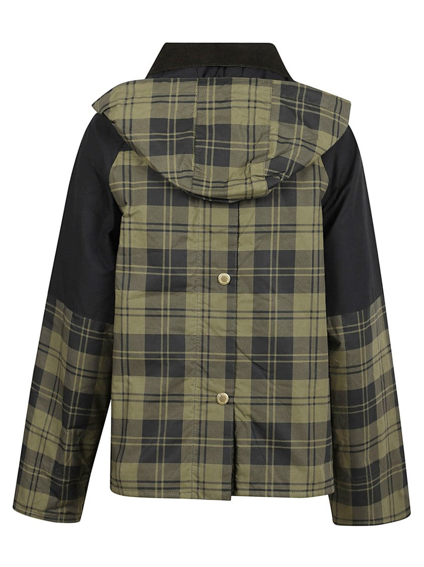 Barbour Green Tartan Patchwork Rain Jacket