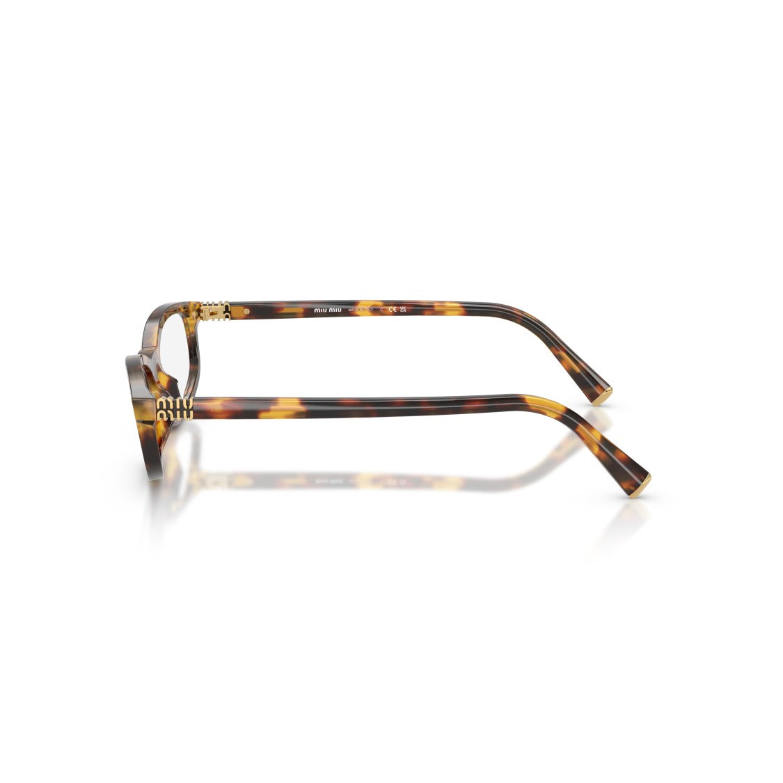 Miu Miu 0Mu 01Zv Rectangular Tortoiseshell Acetate Eyeglasses