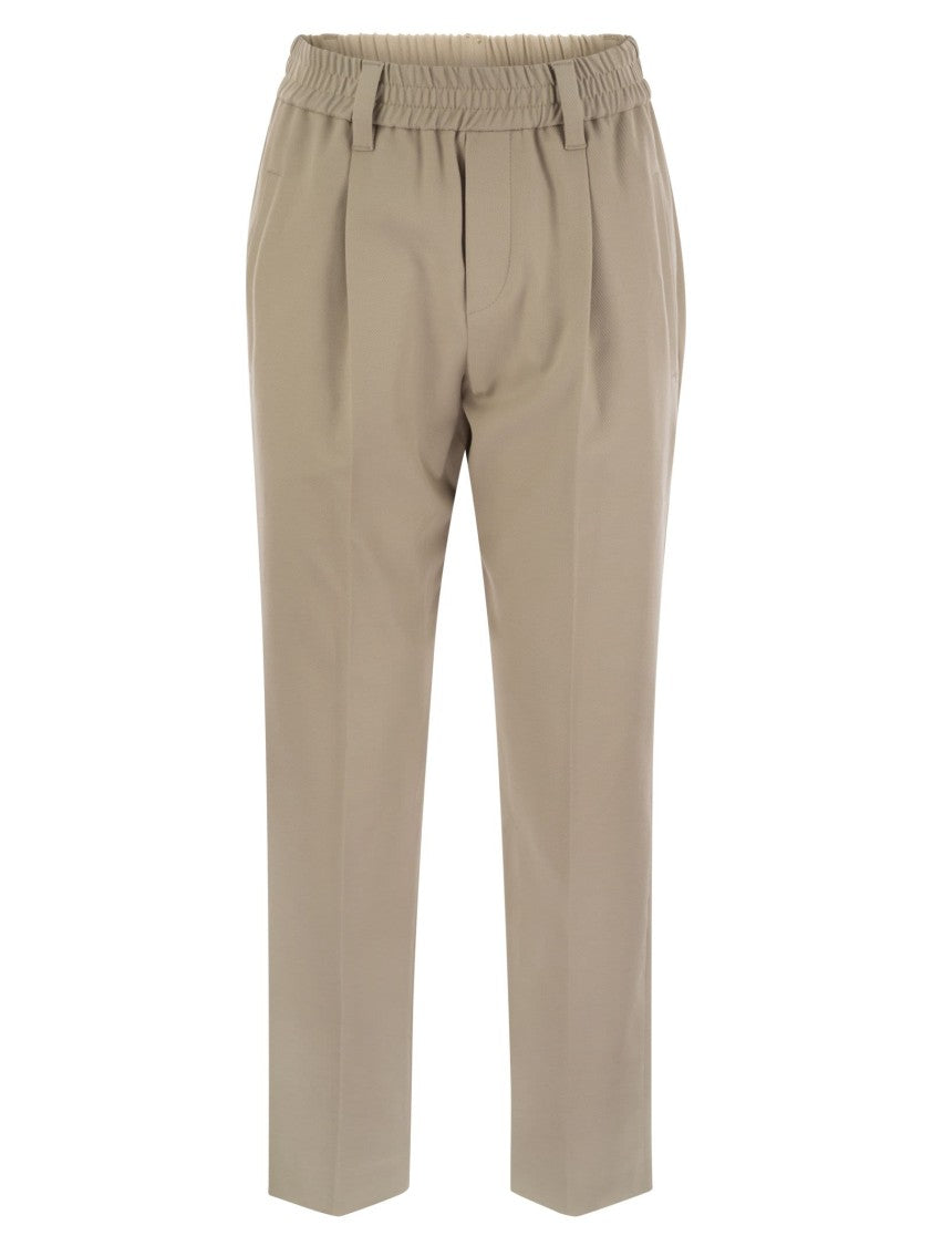Brunello Cucinelli Stretch Cotton Cover-Up Trousers With Jewellery