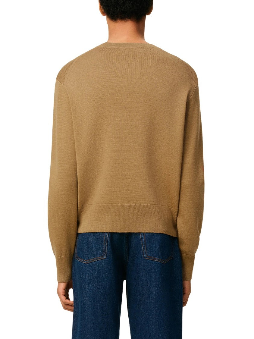Ami Crew Neck Merino Wool Sweater