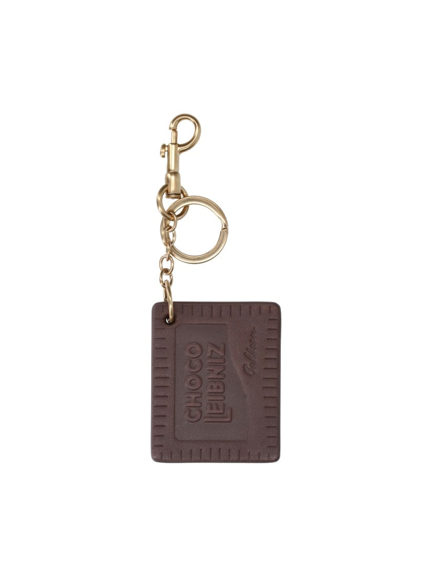 Anya Hindmarch Brown Choco Leibniz Leather Charm