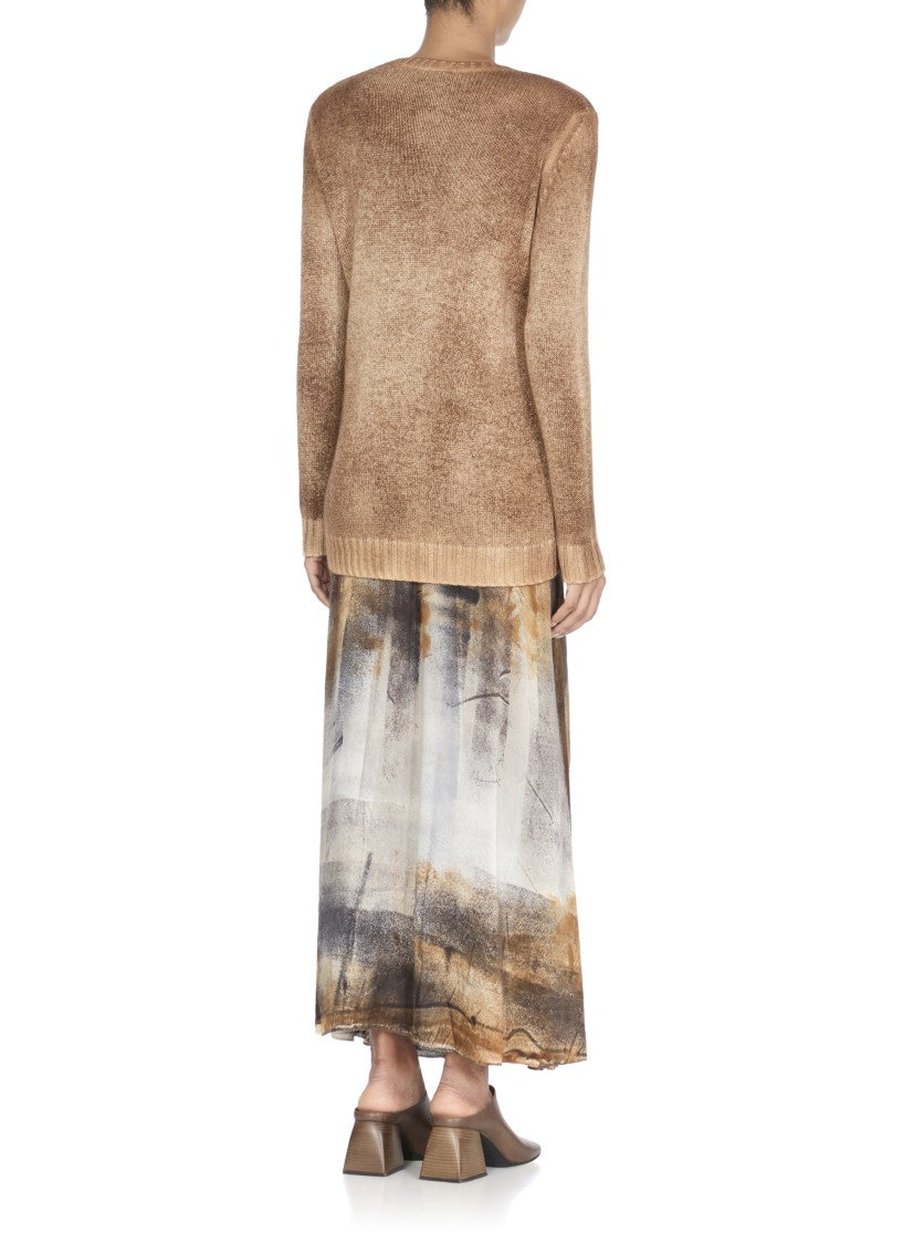 Avant Toi Brown Gradient Cashmere Sweater